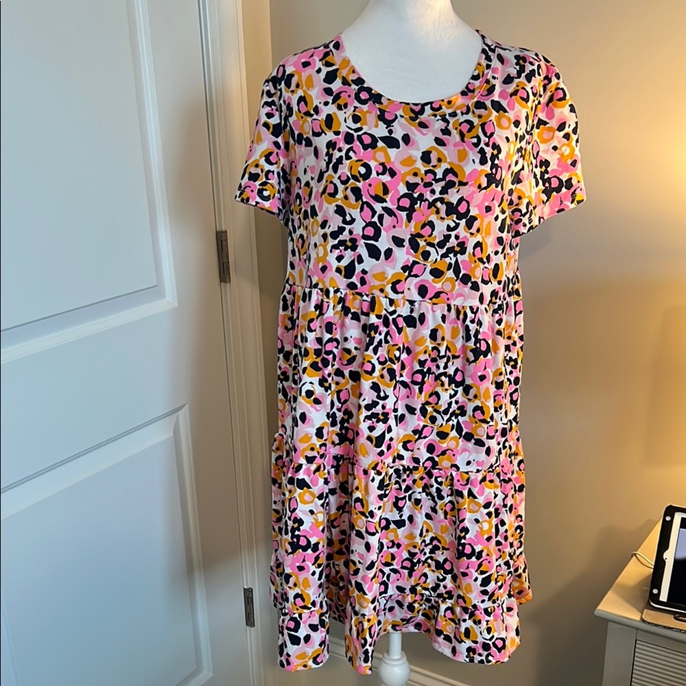 Chic Multicolor Animal Print Dress